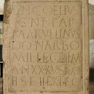 Gravestone Gn. Caelius of Legio IIII Macedonica. Date: 1st century AD Mainz City Museum,Germany.