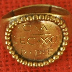 Ring of the soldier Legio XXII Primigenia. I c. Mainz,Germany.