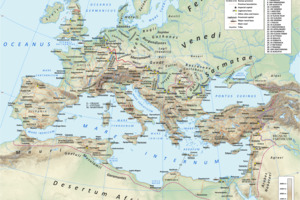 Map with the location of the legions in 125 AD.