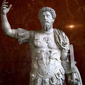 Statue of Marcus Aurelius with parasonium,Second half of the 2nd century AD.