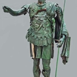 Bronze statue of Germanicus with parasonium. Early 1st century AD