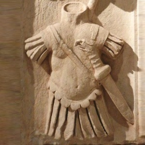Bas-relief with the equipment of the highest officer of the Roman army. I-th century BC - I-th century AD