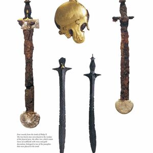 Greek swords from the tomb of Philip II. 4th century BC