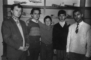 First Legio X Fretensis meeting,mid-February 1991. The photo shows-From Left to right: Evseenkov Sergey Yuryevich,Surin Nikolay,Chipux Kirill,Ivanov Fedor and Gorets Alexander Valeryevich