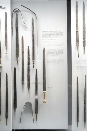 Blades of spathas from Illerup-Ådal, Moesgaard Museum, first half of the 3rd century AD.