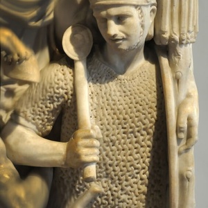 Roman soldier in Hamata, relief of Ludovisi sarcophagus, mid-3rd century AD