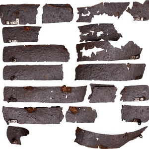elements of a Kalkrize-type lorica found in 2020, 1st century AD.