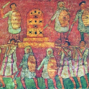 Фреска из синагоги Дуры Европос, III век н.э.