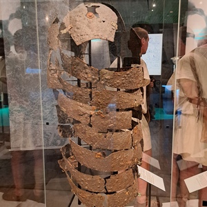 Lorica of the Kalkrize type, found in 2020, I-th century AD. Left view.