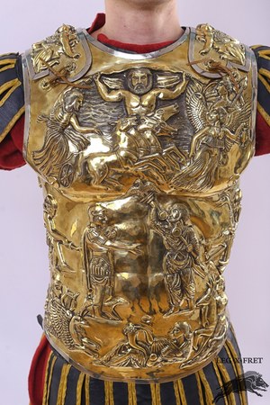 Finished lorica musculata based on the Augustus of Prima Porta statue.