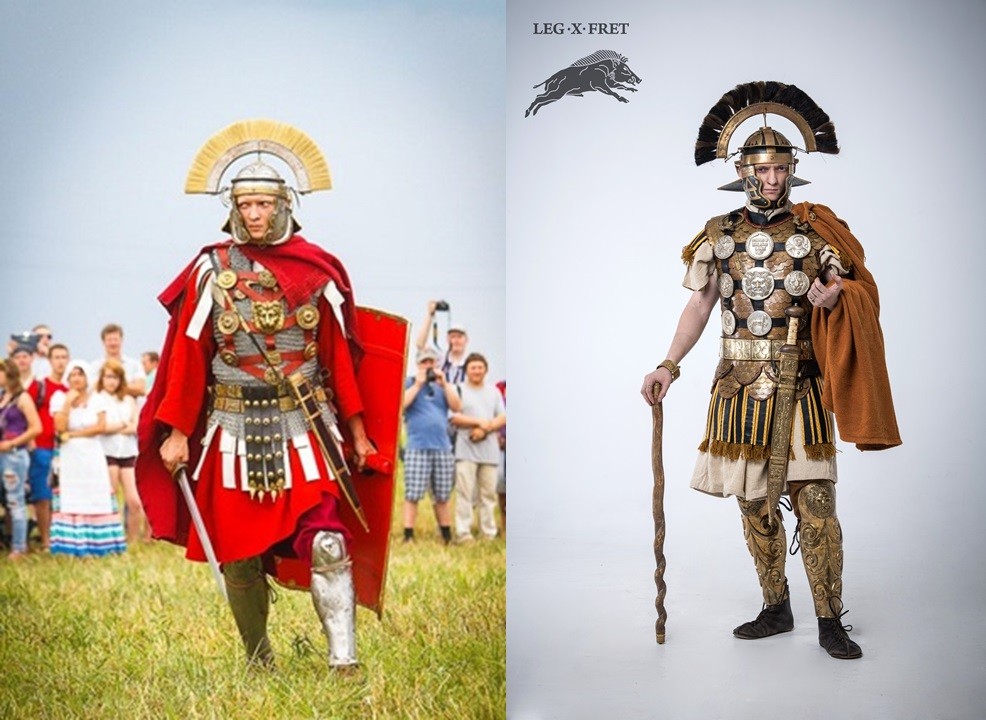 Comparison of the early and later versions of the primipilus reconstruction.