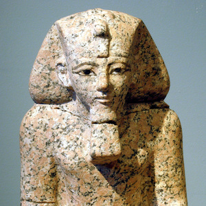Kneeling statue of Hatshepsut from Deir el-Bahri. Dynasty 18, ca. 1479-1458 BC; Metropolitan Museum of Art.