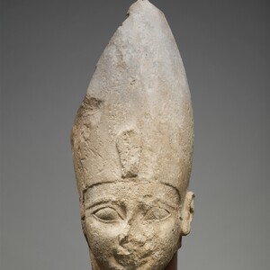 Head of Ahmose I. Dynasty 18, ca. 1550-1525 BC; Metropolitan Museum of Art.