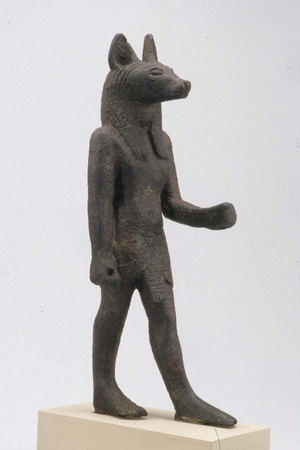 Фигура Анубиса. Поздний период - птолемеевское время, 664-30 годы до н. э.; Metropolitan Museum of Art.