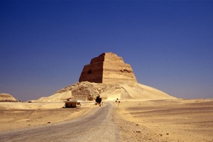 Pyramid at Meidum, associated with Sneferu.