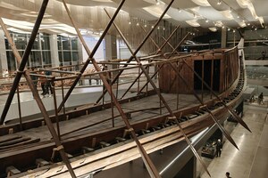 Khufu's boat, found beside the Great Pyramid and now in the Grand Egyptian Museum.