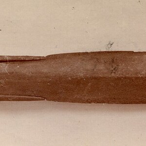 New Kingdom dagger, Dynasty 18: bronze or copper-alloy blade and ivory handle. Metropolitan Museum of Art.