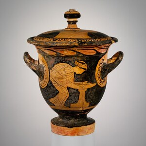 Беотийский кратер с крышкой и образом Сциллы, конец V века до н.э. Metropolitan Museum of Art, 06.1021.197.