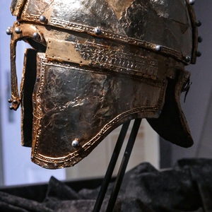 Helmet from Jarak, Berkasovo group. Fourth century CE; Museum of Vojvodina, Serbia.