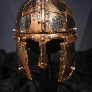 Helmet from Jarak, Berkasovo group. Fourth century CE; Museum of Vojvodina, Serbia.