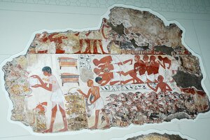 Presentation of flocks and geese from the tomb-chapel of Nebamun at Thebes. c. 1350 BC; British Museum, EA 37978.