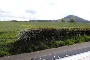 Site of the Roman fort of Trimontium at Newstead, view from the north-eastern corner.