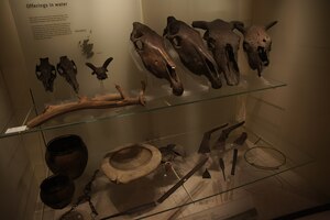 Roman votive objects from Newstead, National Museum of Scotland. Finds of this kind show the religious side of the garrison environment.