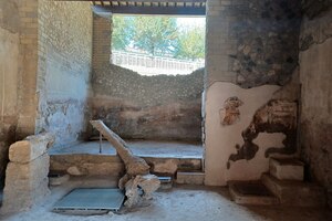 Винный пресс виллы Регина в Боскореале, сельской усадьбы у Помпей, связанной с производством вина.