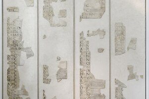 Fasti Praenestini, the calendar of Verrius Flaccus with festivals, commemorations and legal markings of days, AD 6–9; Museo Nazionale Romano, Palazzo Massimo. Photo: Jastrow / Wikimedia Commons; public domain.