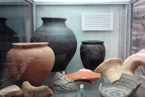 Pottery from Trimontium. Roman period; Trimontium Museum, Melrose.