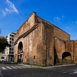 The Sala Ottagona in the Baths of Diocletian complex, part of the National Roman Museum route.