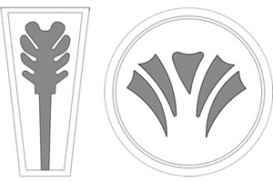 Palm motif in the decoration of a type II pugio scabbard; symbol of victory and renewal, Early Empire.