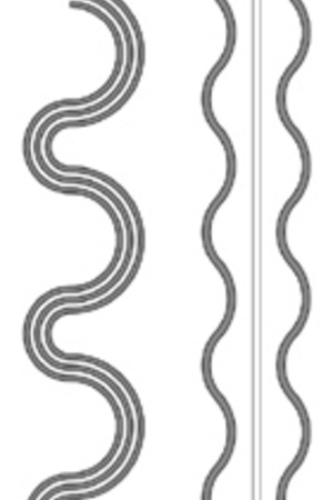 Sinusoidal lines and serpent motif on a pugio scabbard; symbolism of movement, water and cyclicity.