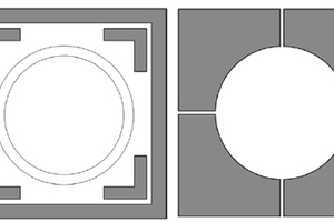 Square geometric motif in pugio decoration; a possible reference to the idea of Urbs Quadrata.