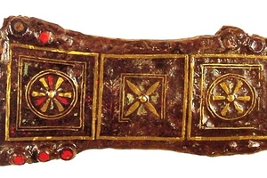 Type II pugio with richly decorated scabbard; Early Imperial Roman military dagger.