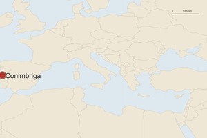 Location map: Conimbriga. The marker shows the ancient site or main archaeological complex.