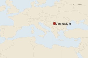 Location map: Viminacium. The marker shows the ancient site or main archaeological complex.