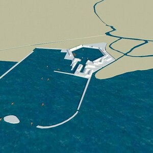 Портус: Portus - Claudius first harbour and hexagonal basin extension under Trajan; визуальный источник по памятнику, римский период, археологическая зона или музейный контекст.