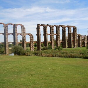 Roman aqueduct in Merida.
