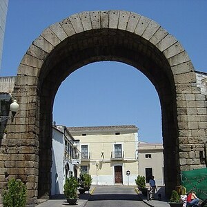 Augusta Emerita / Merida: Merida Arco de Trajano; visual evidence for the site, Roman period, archaeological site or museum context.