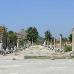 Ephesus: Ephesus street scene; visual evidence for the site, Roman period, archaeological site or museum context.
