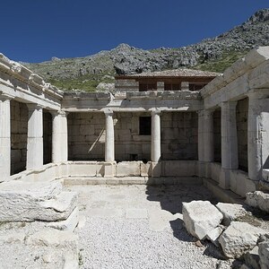 Сагаласс: Sagalassos Fountain House in 2012 2513; визуальный источник по памятнику, римский период, археологическая зона или музейный контекст.