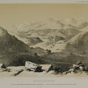 Сагаласс: Bouldroun Vue de l'emplacement de Sagalassus prise de la hauteur - Laborde Léon Emmanue...; визуальный источник по памятнику, римский период, археологическая зона или музейный контекст.