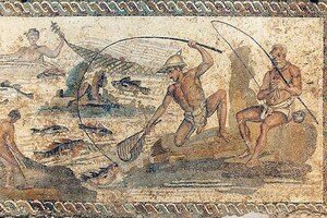 Лептис-Магна: Villa of the Nile Mosaic fishermen; визуальный источник по памятнику, римский период, археологическая зона или музейный контекст.