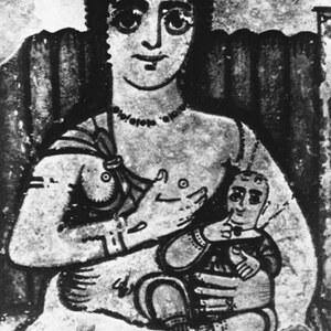 Karanis: Figure-6-Fresco-of-Isis-lactans-at-Karanis-fourth-century-CE-Karanis-Tran-Tam-Tinh; visual evidence for the site, Roman period, archaeological site or museum context.