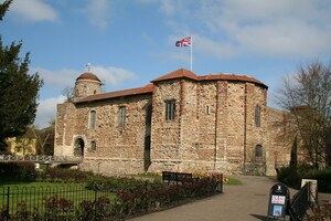 Camulodunum / Colchester: Colchester Castle (geograph 4444025); archaeological view, find or museum context connected with the site, Roman period or local archaeological context.