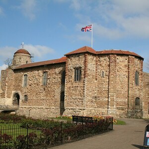 Camulodunum / Colchester: Colchester Castle (geograph 4444025); archaeological view, find or museum context connected with the site, Roman period or local archaeological context.