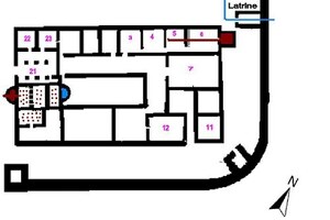 Арбея: Praetorium Arbeia; археологический вид, находка или музейный контекст, связанный с памятником, римский период или локальный археологический контекст.