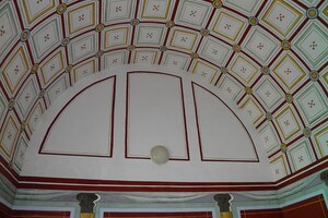Сегедунум: The replica Roman bath house at Segedunum fort in Wallsend; археологический вид, находка или музейный контекст, связанный с памятником, римский период или локальный археологический контекст.