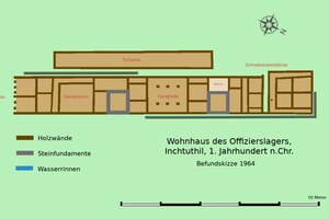 Инчтутил: BS 1964, Wohnhaus Offizierslager; археологический вид, находка или музейный контекст, связанный с памятником, римский период или локальный археологический контекст.